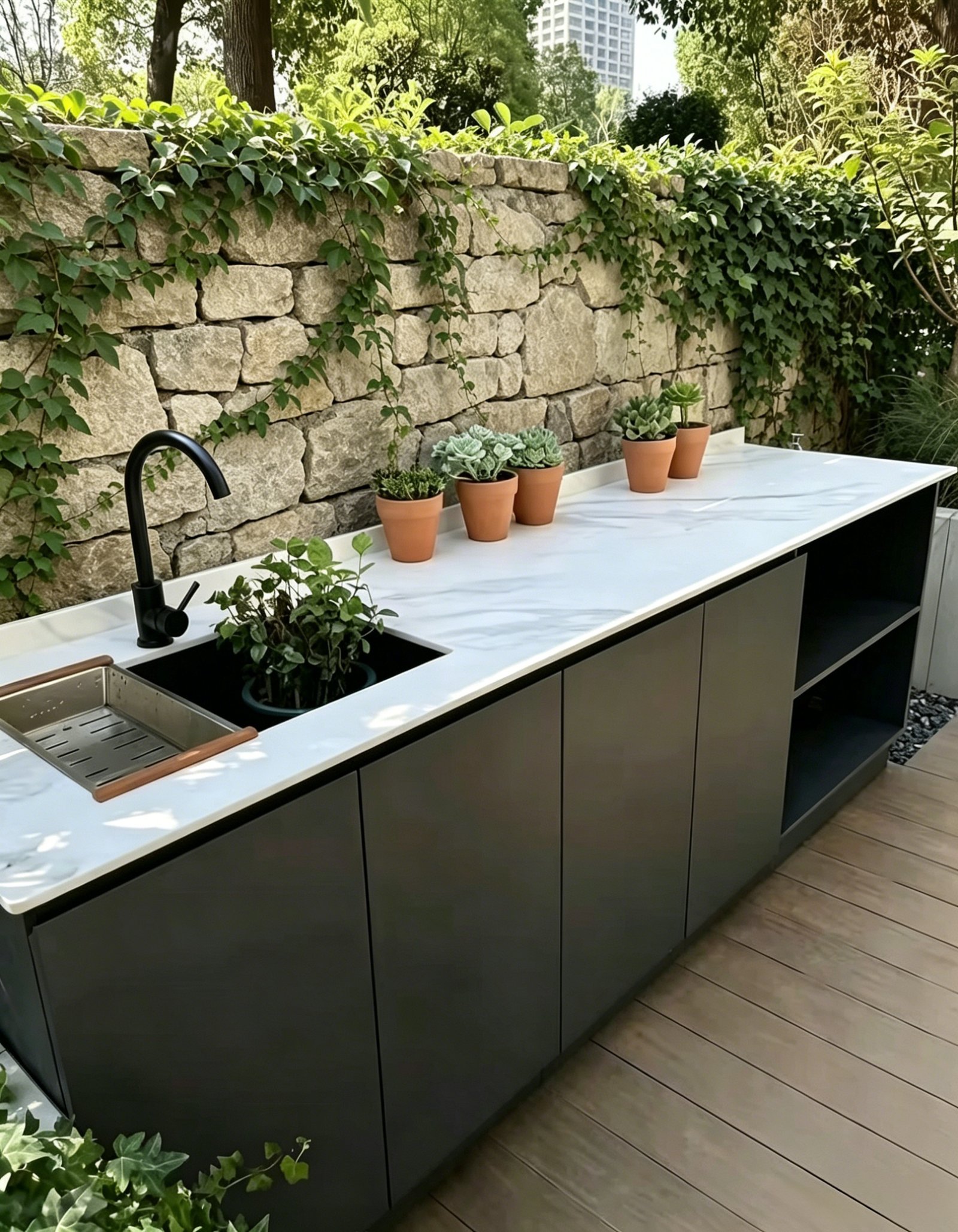 304 stainless steel exterior panels bonded to an aluminum honeycomb core outdoor kitchen Australia