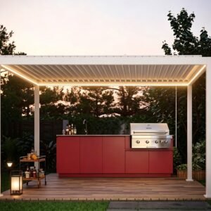 304 Stainless Steel outdoor kitchen & pergola San Francisco