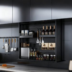 Kitchen Storage Baskets-Liftable storage basket