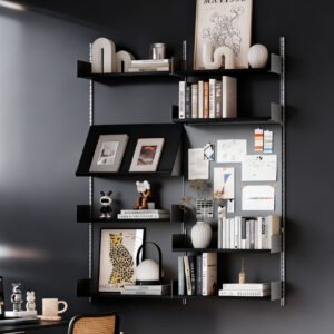 Wall-mounted Organizers-Minimalist metal storage rack