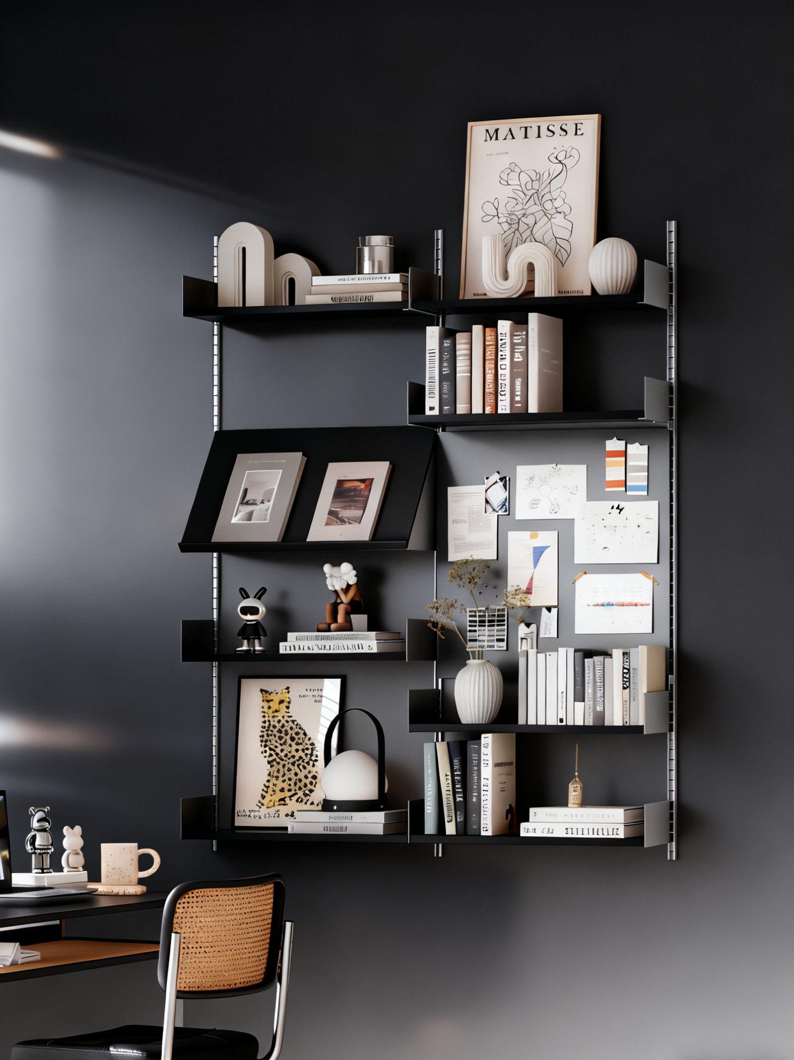 Wall-mounted Organizers-Minimalist metal storage rack