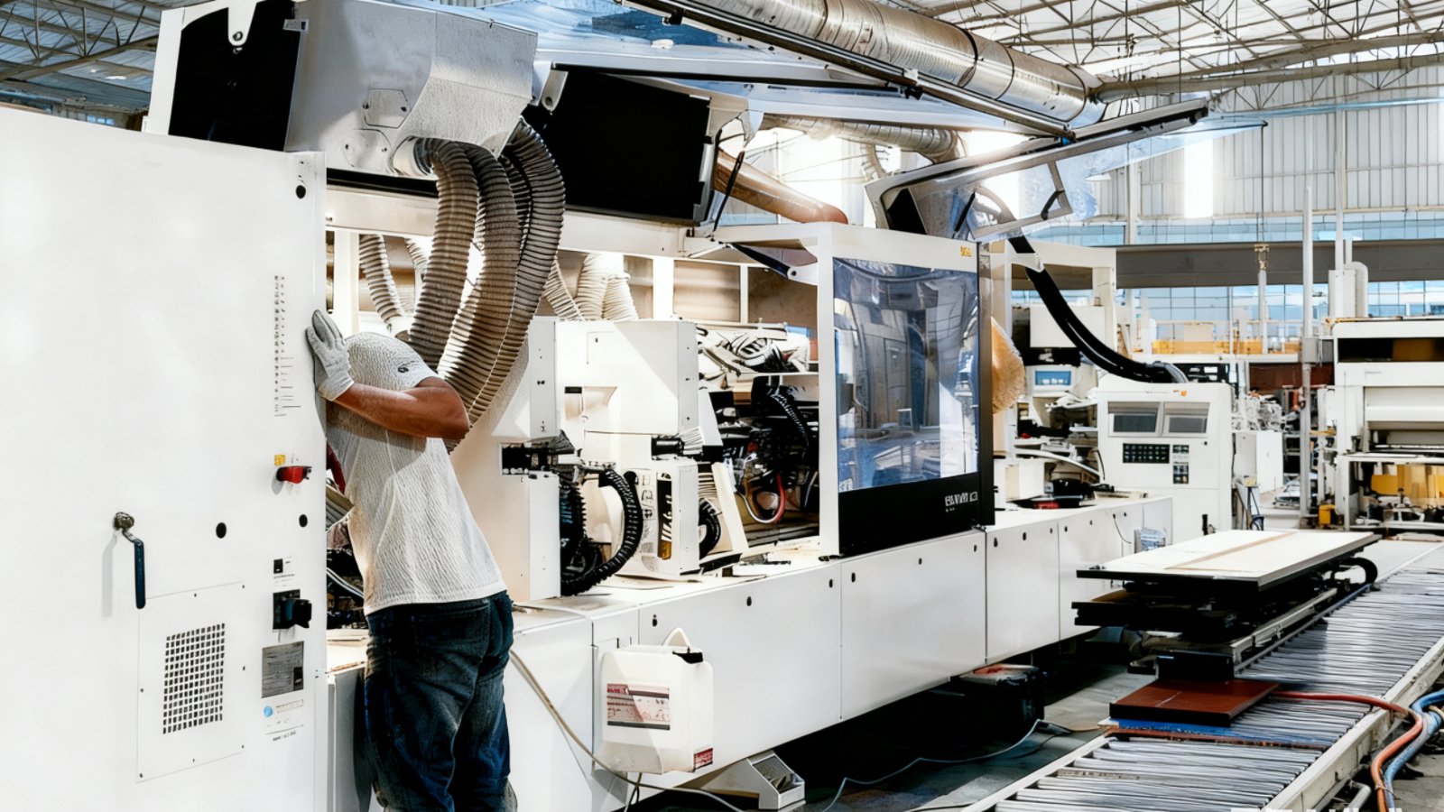 Modern custom furniture production line with advanced equipment