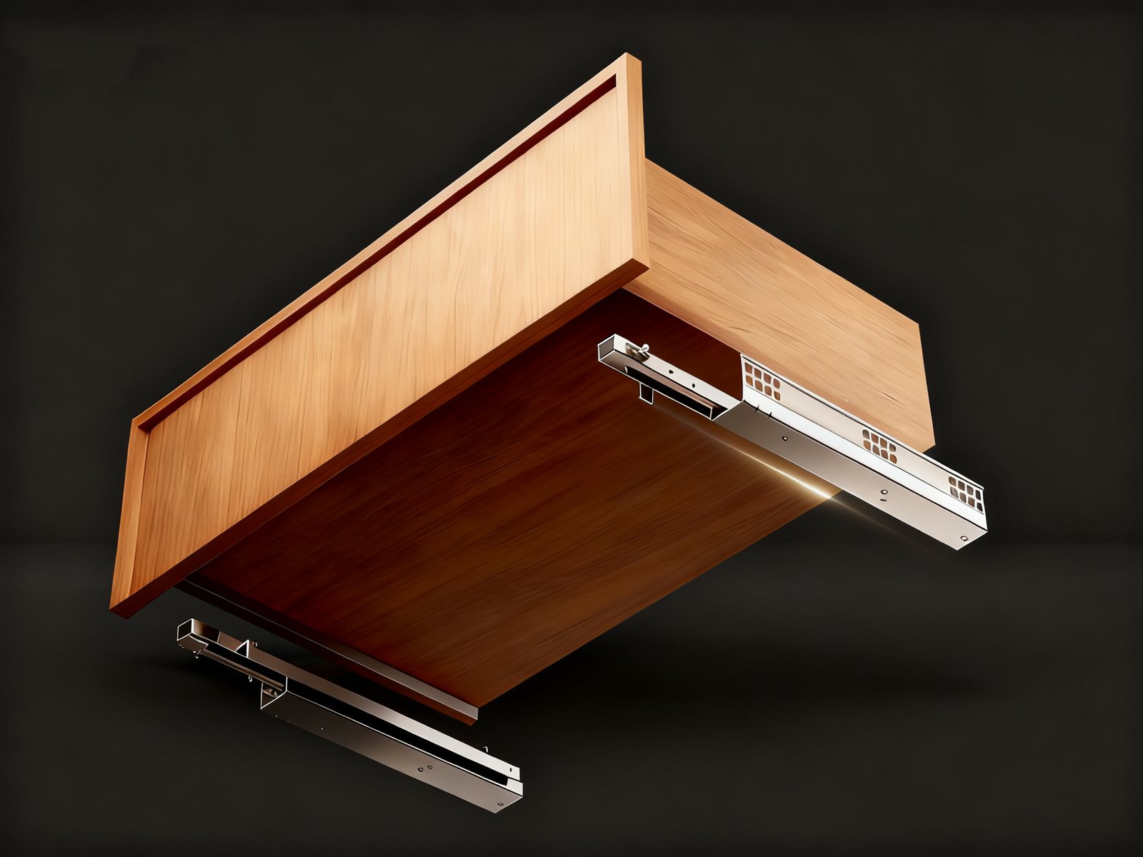 Built-in closet drawers with soft-close hardware