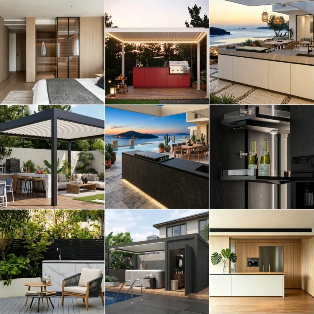 ourdoor kitchen &indoor cabinet