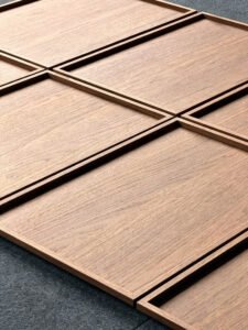 Walnut veneer framed cabinet door samples made in the workshop